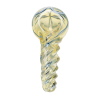 Human Grade Twist Spoon Pipe Model B – Twisted Borosilicate Glass Hand Pipe 4"