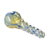 Human Grade Twist Spoon Pipe Model B – Twisted Borosilicate Glass Hand Pipe 4"