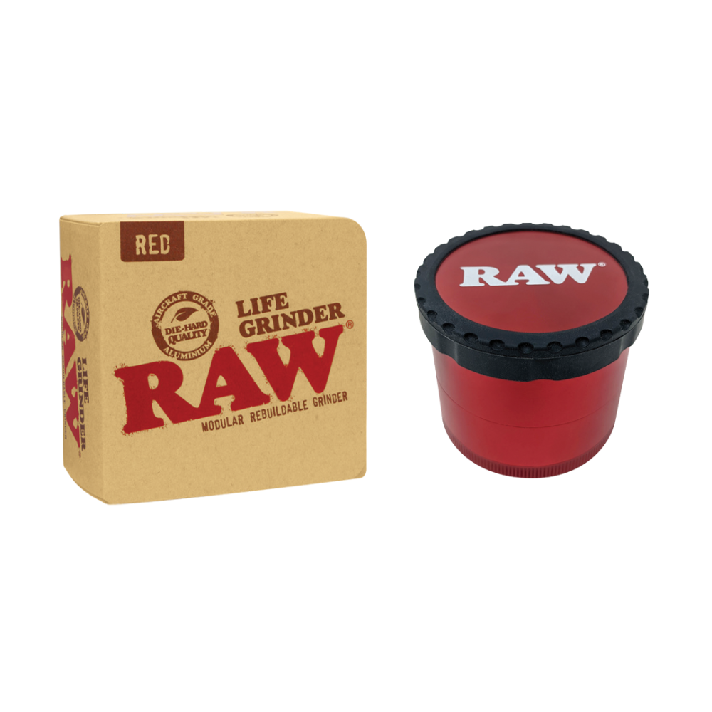RAW Life Grinder – Modular 4-Part Aluminum, Multiple Colors
