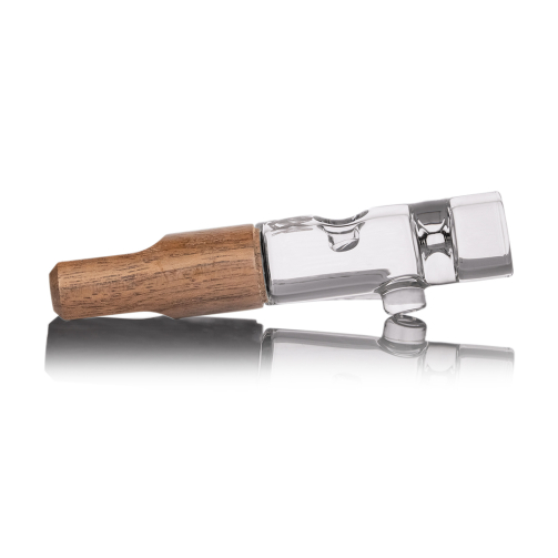 MJ Arsenal Ridge Chillum Alpine Series – Thick Glass One-Hitter with Wood Sleeve
