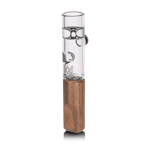 MJ Arsenal Ridge Chillum Alpine Series – Thick Glass One-Hitter with Wood Sleeve