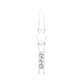 White Rhino Quartz Glass Dab Straw V3 – Premium Nectar Collector for Smooth Dabs
