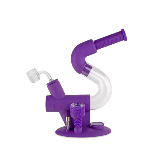 Ooze Swerve Silicone Water Pipe – 4-in-1 Hybrid Bong & Dab Rig
