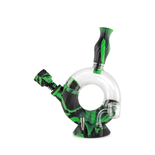 Ooze Ozone Silicone Water Pipe & Dab Straw - 4-in-1 Portable Dab Rig