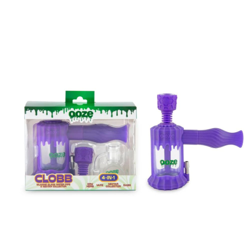 Ooze Clobb Silicone Water Pipe & Dab Straw – 4-in-1 Hybrid Bong Rig