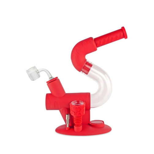 Ooze Swerve Silicone Water Pipe – 4-in-1 Hybrid Bong & Dab Rig