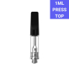 iKrusher Calibr Pro full ceramic cart 1ml front view - leak-proof 510 vape cartridge with press tip