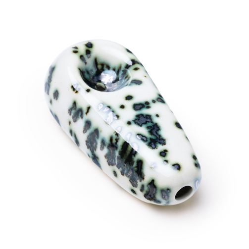 stonedpotter square jasper splatter ceramic pipe