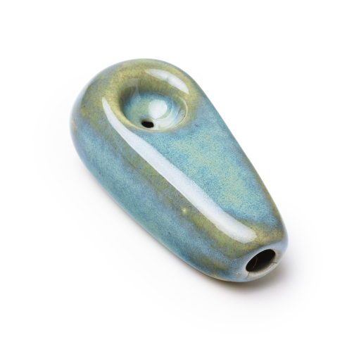 stonedpotter square matcha green ceramic pipe