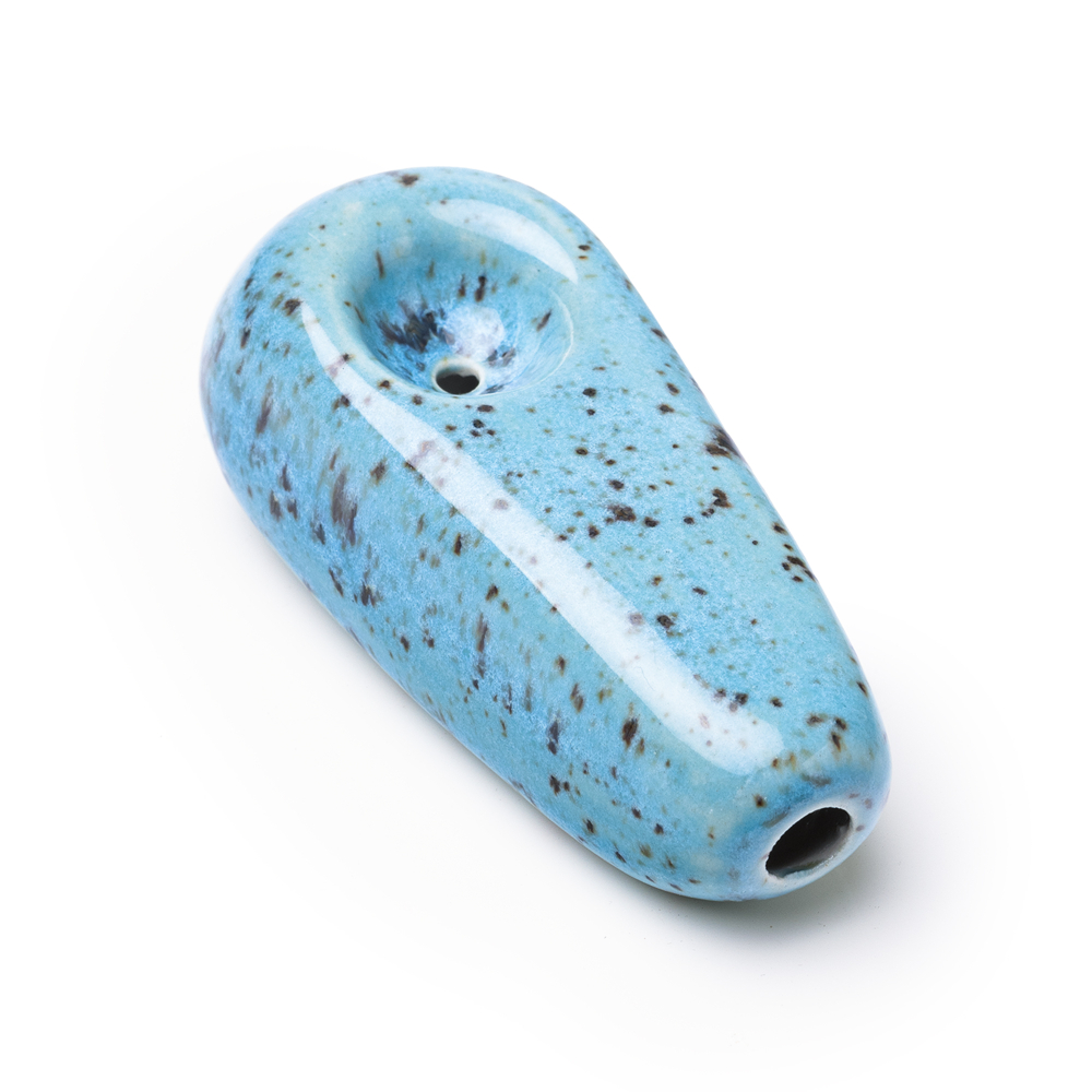 stonedpotter square robbins egg ceramic pipe