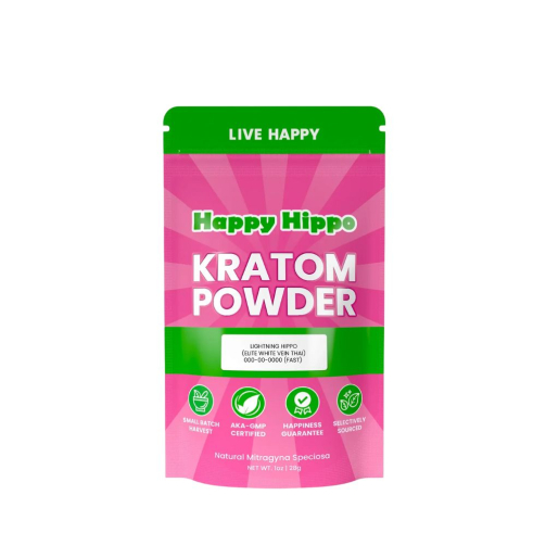 Lightning Hippo White Vein Thai Kratom Powder – Energy & Focus